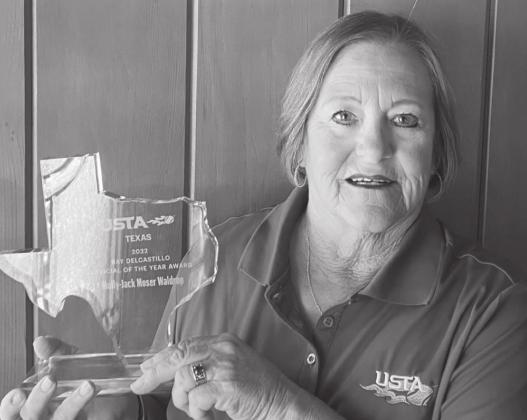 SHE’S OFFICIAL- Officially the USTA Official of the Year, is Molly-Jack Moser Waldrop of Menard. Courtesy photo.