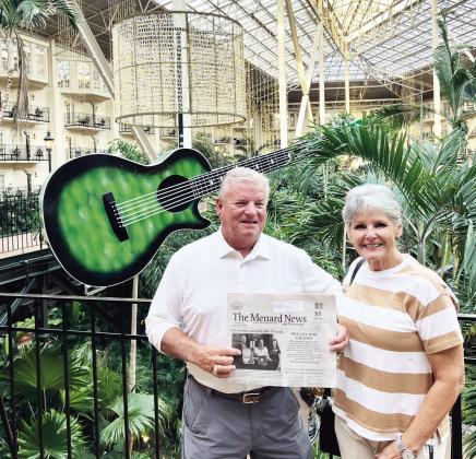 The Menard News recently traveled to the 30th Annual Celebration of the Corvette Museum in Bowling Green Kentucky, in the care of Jay and Adrianne Hawkins. The newspaper (courtesy the Hawkins) joined a caravan of travelers from Texas then to the Gaylord Hotel in Nashville Tennessee. The Hawkins are cheering from afar and say: “Go Jackets!”