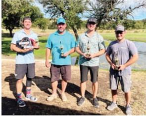 Winners of the Texas Tech Alumni Association Hearland Chapter’s recent golf tournament in Sonora. Much needed rains cleared in time for 15 teams to compete. Courtesy photo.