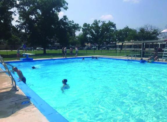 Kiddos staying cool in waters of the Menard Public Pool; at just $1 a visit, it’s an affordable way to beat the heat! Courtesy Photo.