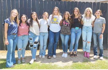 POTENTIAL LOCAL ROYALTY- The 2023 MHS Homecoming Court has been announced. From this group of young ladies, a Band Sweetheart and a Football Queen will be named at halftime of Friday's Homecoming football game. Pictured above, left to right- Band Sweetheart candidates: Cozette Halley, Tatum Ruiz, Sabri Zamora, Kaitlyn Whitaker. Football Queen candidates: Zoe Castleberry, Ileana Baker, Makinley Kothmann, Korah Mayfield, Hailey Ruiz. Courtesy photo.