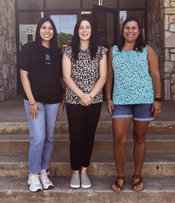 LEFT: ELEMENTARY NEW HIRESNew to the elementary/junior high campus this year is Jalyn Montes (para-professional), Anna Stidham (Kindergarten) and Kathryn Ramon (First Grade). Courtesy photo.