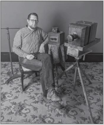 PICTURE PERFECT- Cody Mobley, above, is pictured with his ambrotype photography equipment for a Tammie Virden piece in “Authentic Texas” magazine earlier this year. Photo used with permission; Tammie Virden, “Authentic Texas” magazine.