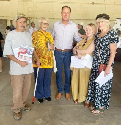 Pfluger visits with Silver Trail residents at recent Frontera event