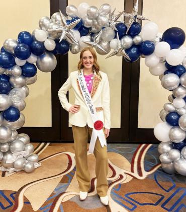 NATIONALLY RECOGNIZED- Menard sophomore Makenzie Wright was recently awarded top honors at the national Make it with Wool competition in Reno. Courtesy photo.