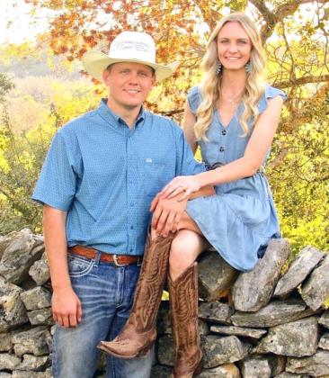 Groom-to-be Travis Filer, with his fiancé Emily Wenzel. Emily is the daughter of George and Dawn Wenzel of Menard. The wedding will be January 29, 2022.