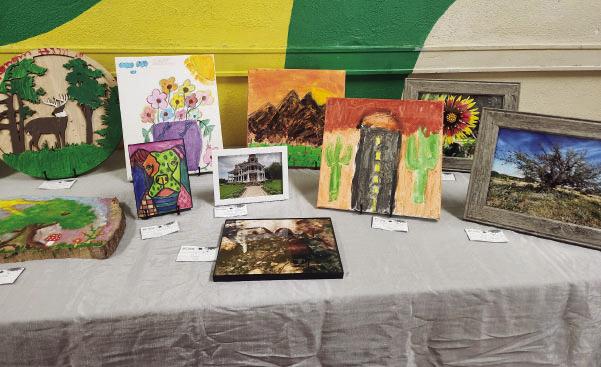 A mixture of art on display at the elementary school's third annual Youth Art Show earlier this week. The public was invited to view all art pieces submitted by school students. Myghan Meadow, photo.