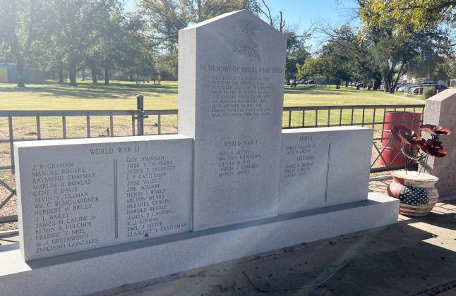 AMERICAN LEGION PARK is the site of the traditional PTO Veterans Day Parade and Auction. The park also houses a war monument dedicated to and recognizing Menard County war veterans from WWI, WW2, Korea, and Vietnam. There is also a memorial to Marine Corps General Oliver Prince Smith, who has been specifically commended for his brave actions during both WWII and Korea. Smith, born in Menard in 1893, retired as a 4-Star General. He passed in 1977. TMN photo.