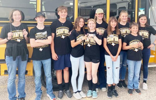 Menard Junior High’s All-Region band members are, left to right: Katherine Russell, Bryce Davis, Cado Bannowsky, Lorelei White, Aspen Hutchison, Makenzie Compton, Danni Ruiz, Kyle Sommerville, Brayden Ramon, Sabri Zamora. Courtesy photo.