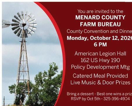 Menard County Farm Bureau to host annual gathering