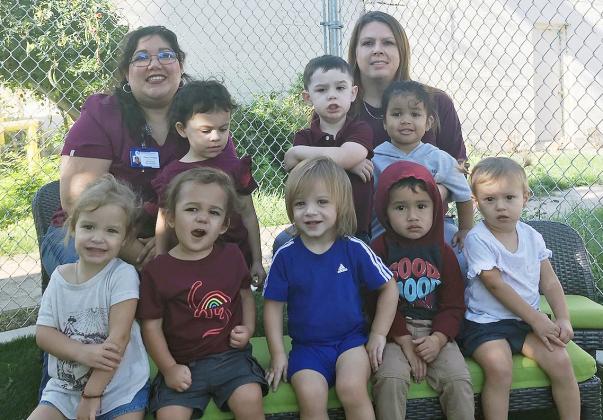 Menard Early Head Start students, along with most MISD classes, participated in the “Wear Maroon for Uvalde” trend that swept across the state on Tuesday, September 6. Uvalde ISD began their school year on Tuesday, the first classes since the devestating school shooting incident at Robb Elementary in late May. Pictured above are front row left to right: Blakely S., Hunter G., Miller R., Diego H., Ellisen G. Back row: Teacher Gladys, Nova R., Noah W., Nikolai G., teacher Marsha. Courtesy photo.