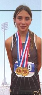 Danni with her 2 gold medals. 