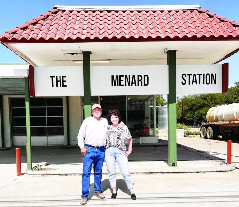 John and Jayne Davis have big plans to join Menard's past with the present and prepare for the future at The Menard Station. TMN Photo.