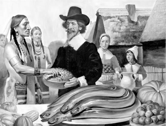 TRADE TRYPTOPHAN FOR OMEGA-3 by cooking up a more period-appropriate eel dish for Thanksgiving dinner this week. Roberto Parada sketch, via New York Times.