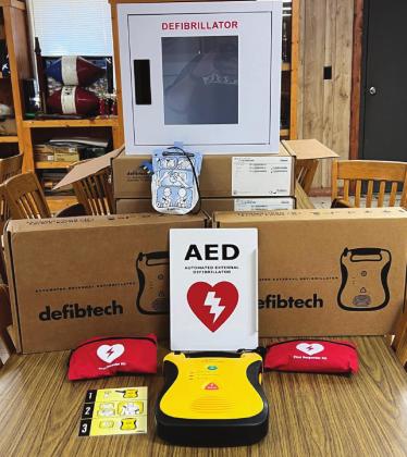 LIFE-SAVING DEVICES- Thanks to a recent grant from Chaparral Foundation, MVFD was able to purchase three AED units to be placed about the community, and on fi re trucks. TMN photo.