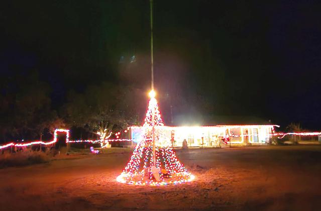 In the residential category, Marsha Wallace took first place with her cheery tree of lights. Courtesy photo.