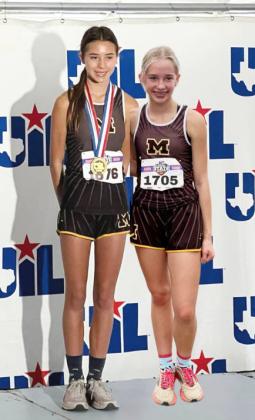 Ruiz and Chambless at the state cross country meet. Ruiz placed third; Chambless was 29th of 146 runners.