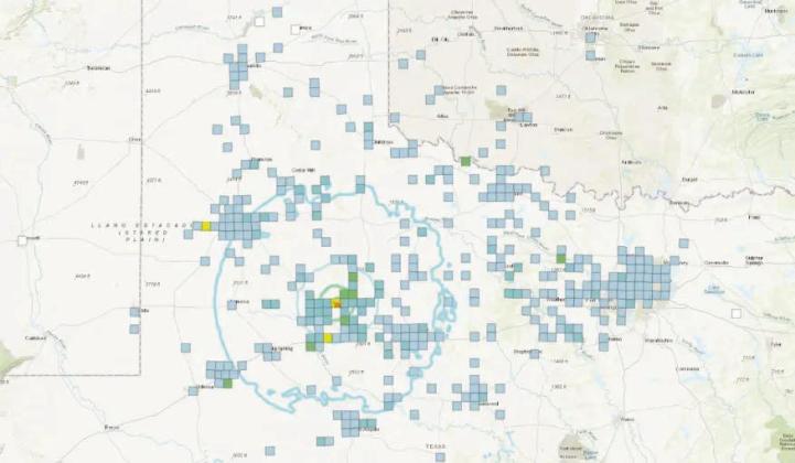 Reports of shaking stretched into Dallas-Fort Worth, New Mexico, Oklahoma, and many regions of Texas following last week's 5.1 magnitude earthquake in Scurry County, according to the United States Geological Survey map of reports. (U.S. Geological Survey)