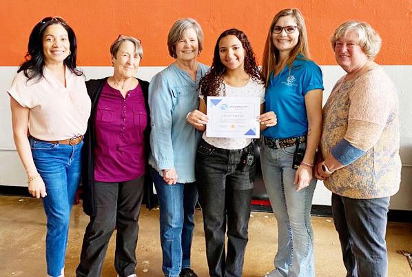 The Boys and Girls Club of Menard presented a Teen Employee Senior Scholarship to MHS senior Jailah Payton last Friday, for her outstanding service to the club. The Advisory Board raised $2,000 to help send Jailah to the University of Alaska at Anchorage, where she will pursue a career in nursing. Pictured left to right: Tiffany Parker, CEO of Boys &amp; Girls Clubs of the Concho Valley; Bride Roberts, Carole Duncan, Jailah Payton, Menard Unit Director Debbie Parker, and Norma Hitt. Courtesy photo.