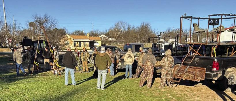 Hunting teams mill around at weigh-in of the MVFD’s 4th Annual Predator Hunt fundraiser Sunday morning. Twenty teams competed in the contest. Photo by MVFD.