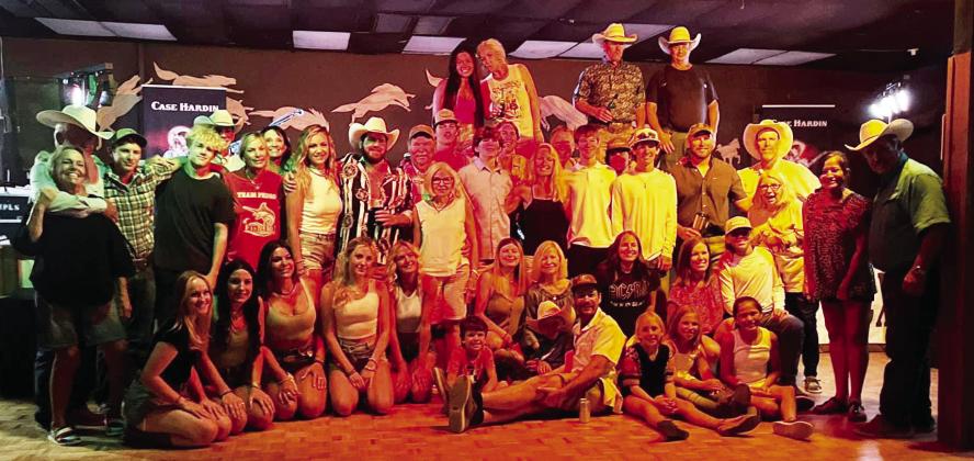 Descendants of the Jarvis family gather each July 4th weekend on the Llano river south of London. The reunion has been going strong since 1931. Some of the family caps their weekend with a dance at nearby London Dancehall on Saturday evening of the event, as pictured from this year’s gathering.