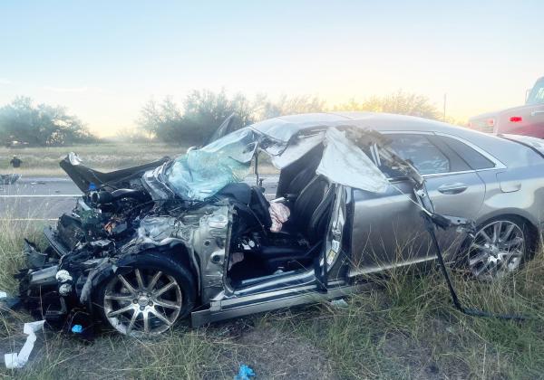 Three injured in high-speed collision at county line