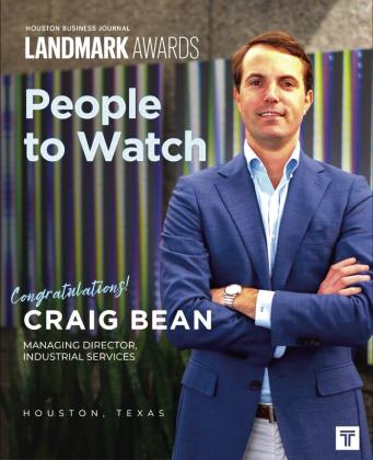 ALL EYES ON BEAN- Menard native Craig Bean (MHS Class of 2006) was named to the Houston Business Journal's People to Watch in Commercial Real Estate in the Journal's LandMark Awards. Bean will accept the honor at a luncheon in April. Bean is the Managing Director of Industrial Services with Transwestern, overseeing industrial project leasing in the Greater Houston market. He is the son of proud parents Robert and Nancy Bean of Menard. Courtesy photo.