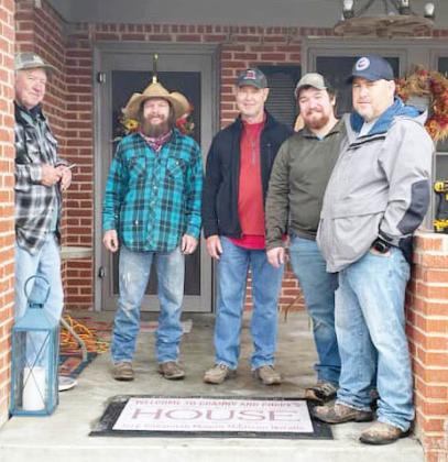 THE FIRST OF MANY free smoke detectors was installed in a Gay St. home on January 3. The program is made possible by local organizations, the Red Cross, and volunteers- some who are pictured above, left to right: Steve Whitson, Charlie Goode, Randy McVey, Cooper Tipton, Jeff Whitson. Courtesy photo.