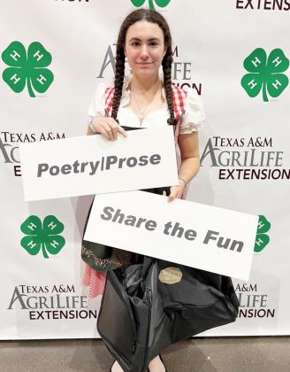LEFT- Katelyn Maher competed in the Share the Fun contest at 4-H Roundup.