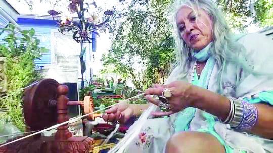 ABOVE- Christina Palafox, a fiber artist from San Antonio, will be the speaker at the Historical Society’s meeting This Sunday, March 16. Palafox spins her own fibers from wool, goat, rabbit and bast plants and enjoys demonstrating and teaching the skills. Courtesy photo.