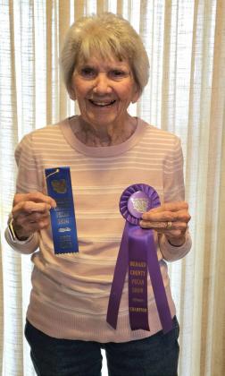 Held in conjunction with the annual Menard County Pecan Show is the Pecan Bake Show. This year judges were looking for the Best Pecan Cookie in the county and that was baked by Patsy Decker, pictured above. Reserve Champion Pecan Cookie was baked by Jen Schuman, and first place in the youth division was Kennedy Quintero. Courtesy photo.