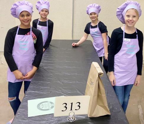 LEFT- Sweet N Sassy is one of 8 Menard teams who competed in San Angelo last week. Team members are, front left Sara Ogden, back left Channing Chambless, back right Claire Corbin, front right Caitlyn Burch. Courtesy photo.