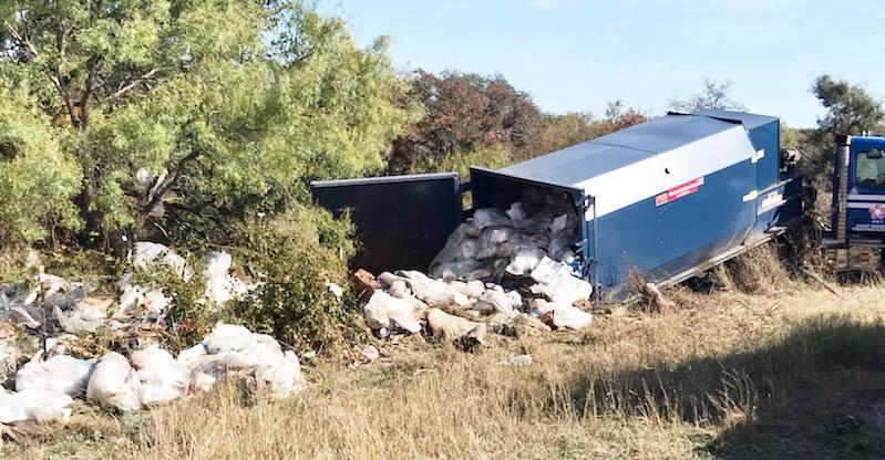 A trashy situation: Garbage truck crashes on US 83 N
