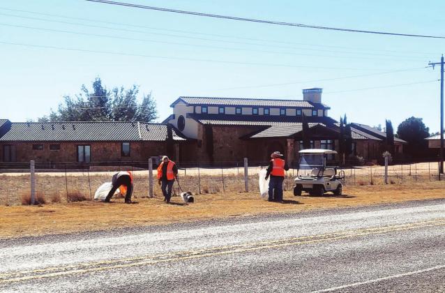 Highway clean-up in Ft. McKavett