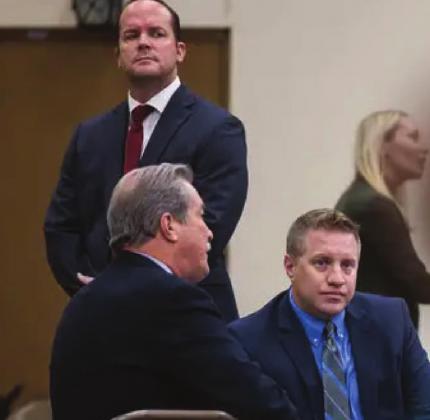 BELOW- Menard native and Kinney County prosecutor Tom Roberson, standing, during the recent tresspassing trial of an undocumented man from Honduras. The prosecution was succesful, setting a precedent for illegal immigrants and privately owned land on the Texas/Mexico border. Photo by Chris Stokes for Texas Tribune.