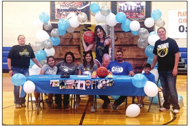Lady Jacket signs to dribble and jump for Pratt Community College in Kansas