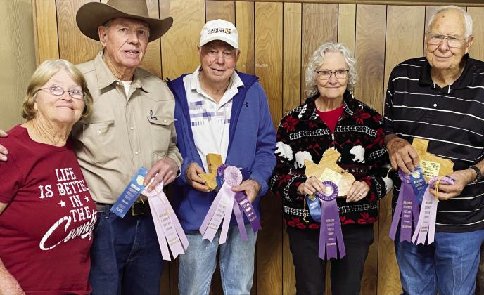 2024 MENARD COUNTY PECAN SHOW WINNERS- (left to right) Sandy and Bill Doyle, Novice Kniffen, Katherine and John Kniffen. Courtesy photo.