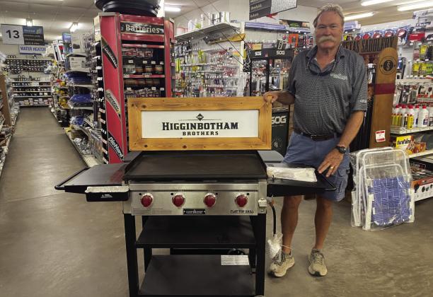 Menard 4-H kids are selling raffle tickets ($5 each or 6 for $25) to help cover enrollment fees for the new year. The Black Stone Grill (above) generously donated by Higginbothoms, shown with manager Bruce Hough, is up for grabs, as well as $250 in meat raised right here in Menard County. If you can’t find a kid peddling tickets go by the extension office in the Menard Courthouse to get yours today!