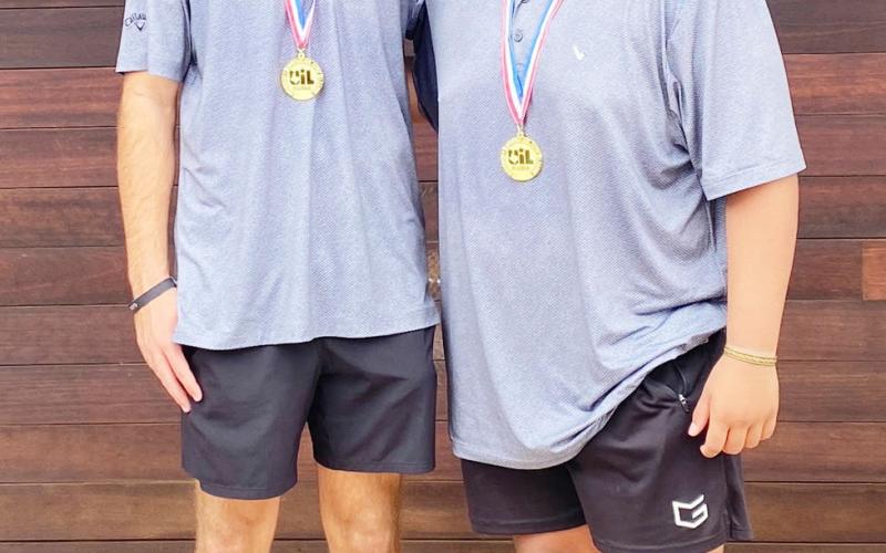Seniors Cado Bannowsky and Zeke Hernandez were treated to a lights-and-sirens sendoff Wednesday morning on theior way to their second boys doubles tennis state meet in San Antonio. They were bronze medalists last year. The duo has a first round bye and their first game will be Thursday at 1 p.m. in the quarterfinals. If they win that match, they will advance to the semis on Friday and play at 9:15 a.m.