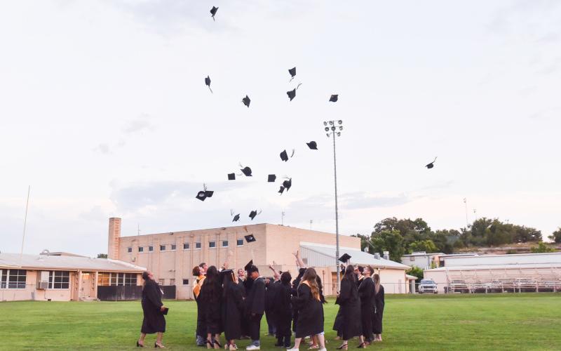 THAT'S A WRAP for the senior class of 2026 who graduated at Findlay Field on Friday, May 15. See our graduation special section in this newspaper. Madolyn Nasworthy, photo.