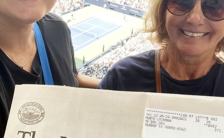 The Menard News was spotted in New York for the US Open Tennis Tournament. Laci Lyckman Grobler and Susie Lyckman enjoyed the sights of NYC and took in lots of tennis. This photo is taken in Arthur Ashe Stadium prior to Carlos Alcaraz stepping onto the court. What a fun trip; thanks for taking us along!