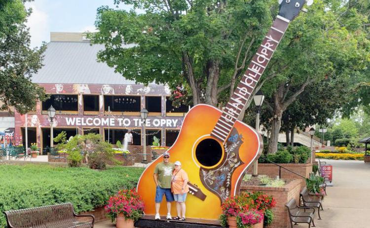 Ray and Dana Tipton of Menard enjoyed the Independence Day holiday staying with friends and touring Nashville. The couple got to visit the Grand Ole Opry (pictured) and the Ryman Auditorium, among other attractions. They also enjoyed the 4th of July fireworks and lighted drone show on Broadway.