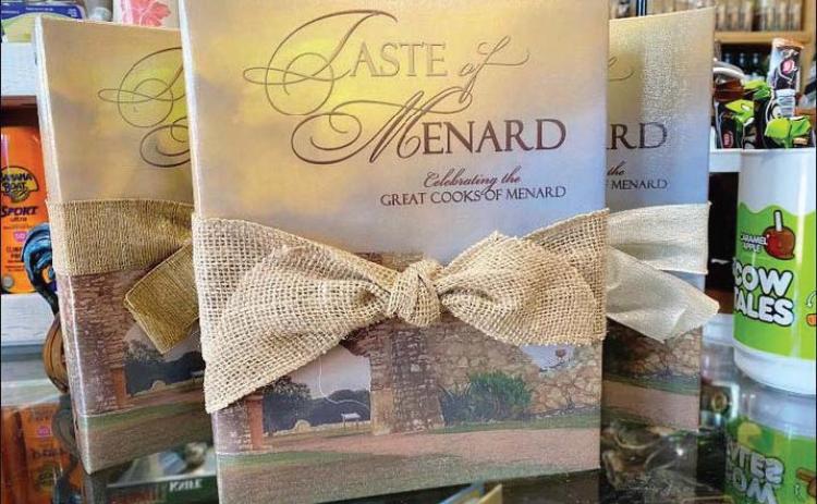 Taste of Menard: Celebrating the Great Cooks of Menard cookbook now for sale at Bowie’s Travel Stop