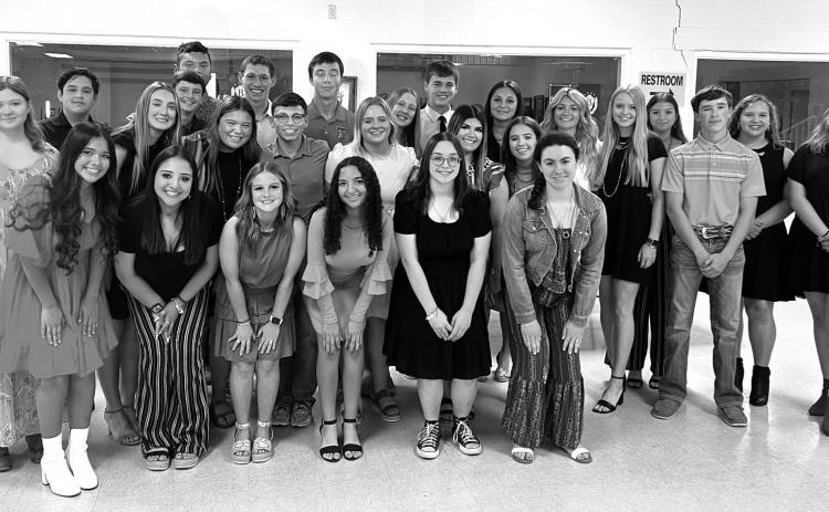 MHS BETA CLUB MEMBERS front row (l to r): Ileana Baker, Audrey Mazac, Chloe Whitson, Jailah Payton, Lundann Jackson, Katelyn Maher. Middle row: Khloe McCaffery, Tristan Wilson, Ayden Matlock, Roy Brown, Kristen Portilla, Kevin Johnson, Mackenzie Wagner, Kaleigh Zimmerman, Aminy Anderson. Back row: Edward Osornio, Wyatt Terrell, Logan Powell, Cozette Halley, Cado Bannowsky, Makinley Kothmann, Korah Mayfield, Addy Bannowsky, Kendal Lawler, Colby Powell, Kasey McCollom, and Izabella Moralles. TMN Photo.