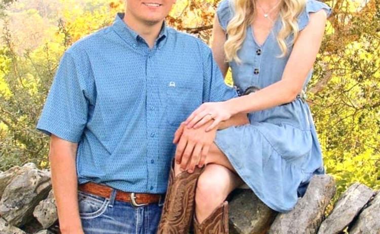 Groom-to-be Travis Filer, with his fiancé Emily Wenzel. Emily is the daughter of George and Dawn Wenzel of Menard. The wedding will be January 29, 2022.
