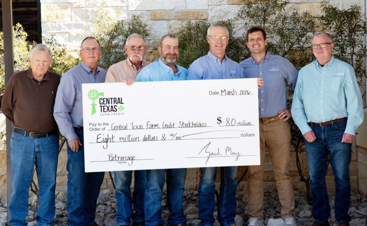 Central Texas Farm Credit directors are proud to refund $8M to its member-borrowers in from 2025 net income. Courtesy photo.