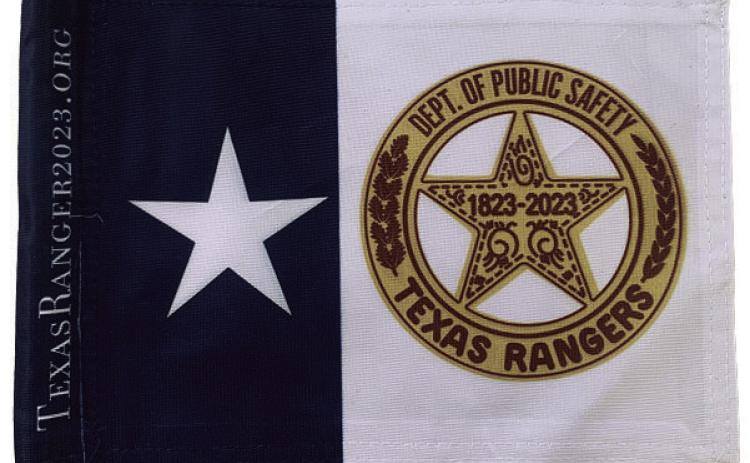 TWO HUNDRED YEARS OF SERVICE- On Memorial Day this special commemorative ag will placed at each graves of a former Texas Ranger buried in Menard at Pioneer Rest Cemetery. The recognition is in honor of the 200 year anniversary of the Texas Rangers law enforcement organization. TMN photo.
