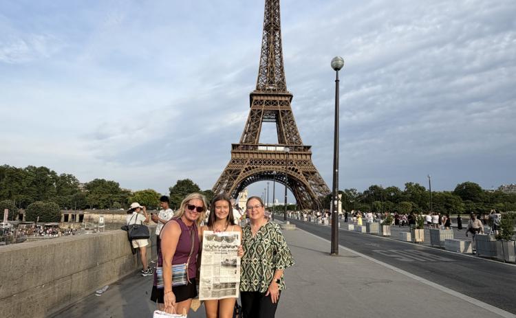Valera and Claire Corbin and Cordelia Kothmann took the News with them to Paris, France and on to several German cities visiting family for summer vacation. Thanks for taking us along! Courtesy Photo.