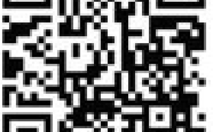 Scan the QR code to register a child for the Methodist church's First Blessing shoe program.