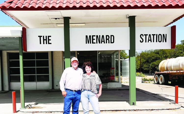 John and Jayne Davis have big plans to join Menard's past with the present and prepare for the future at The Menard Station. TMN Photo.